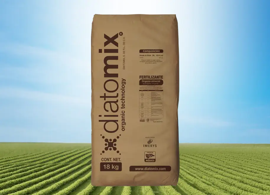 Un saco Diatomix en el campo